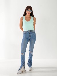 Майка базова жіноча м'ятного кольору