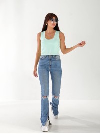 Майка базова жіноча м'ятного кольору