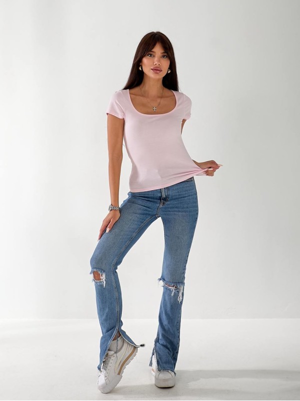 Жіноча базова футболка рожевого кольору