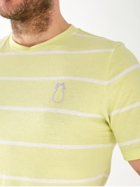 Чоловіча футболка в смужку салатового кольору