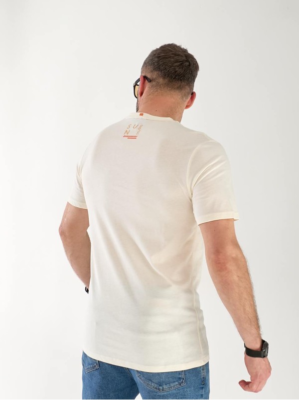 Мужская футболка  с узором бежевого цвета