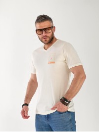 Мужская футболка  с узором бежевого цвета