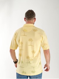 Чоловіча футболка поло з малюнком жовтого кольору