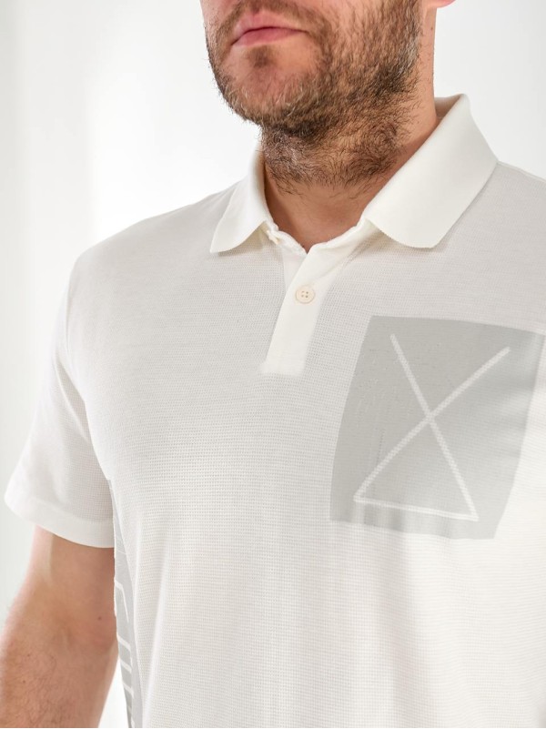 Футболка чоловіча поло білого кольору