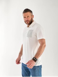 Футболка чоловіча поло білого кольору