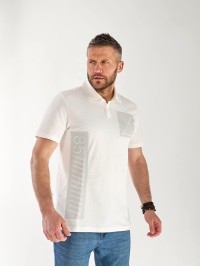 Футболка чоловіча поло білого кольору