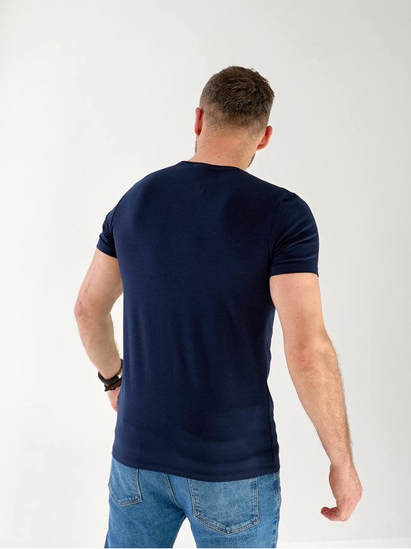 Чоловіча футболка з смужкою світловідбиваючої синього кольору