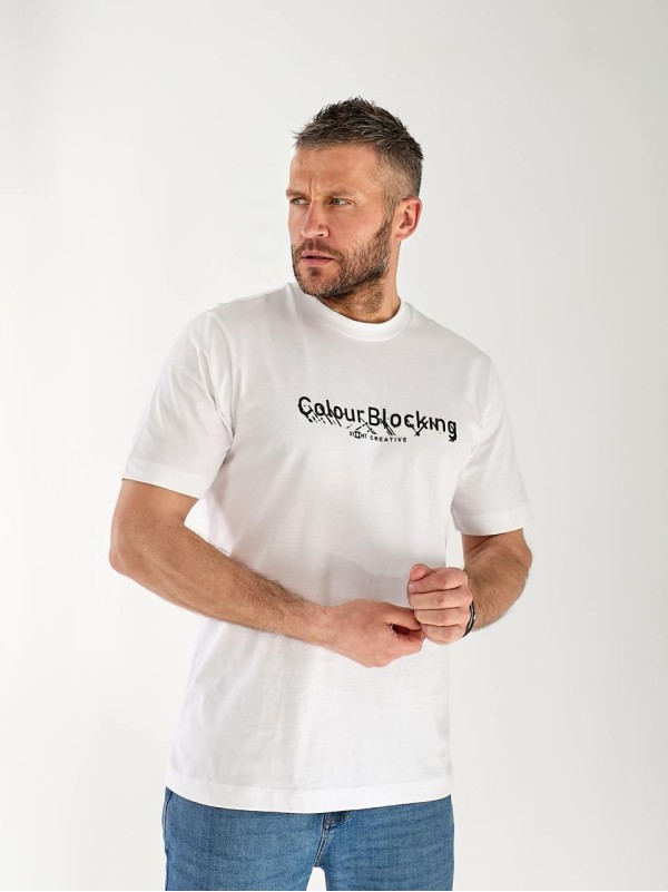 Чоловіча футболка з написом білого кольору