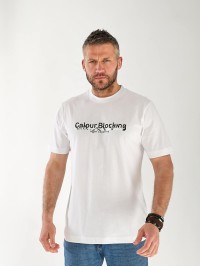 Чоловіча футболка з написом білого кольору