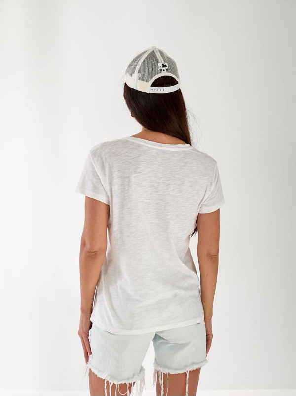 Жіноча футболка з зав'язками білого кольору