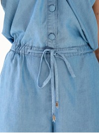 Жіночий джинсовий комбінезон синього кольору