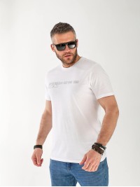 Чоловіча футболка з цифрами білого кольору