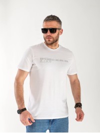 Чоловіча футболка з цифрами білого кольору