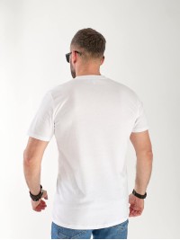 Чоловіча футболка з цифрами білого кольору