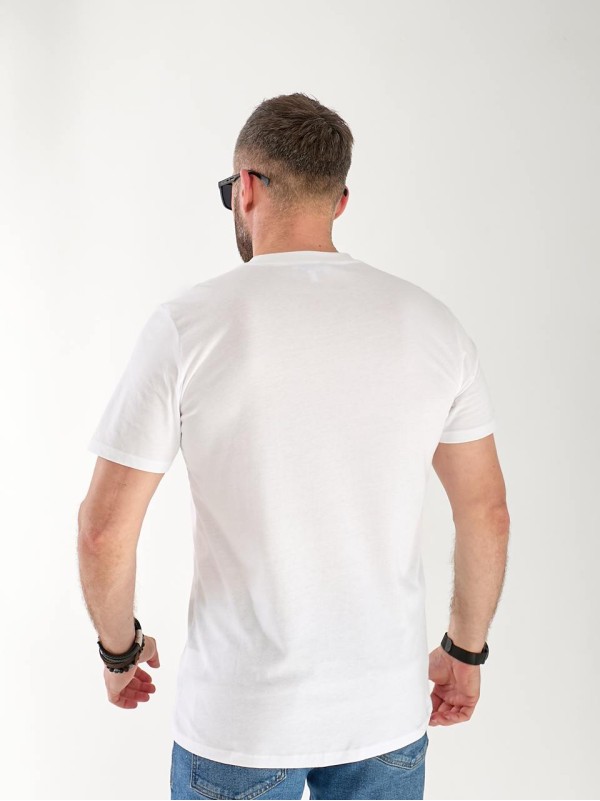 Чоловіча футболка з цифрами білого кольору