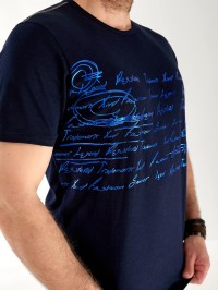 Чоловіча футболка з написом синього кольору