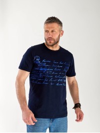 Чоловіча футболка з написом синього кольору