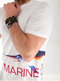 Чоловіча футболка з малюнком бiлого кольору