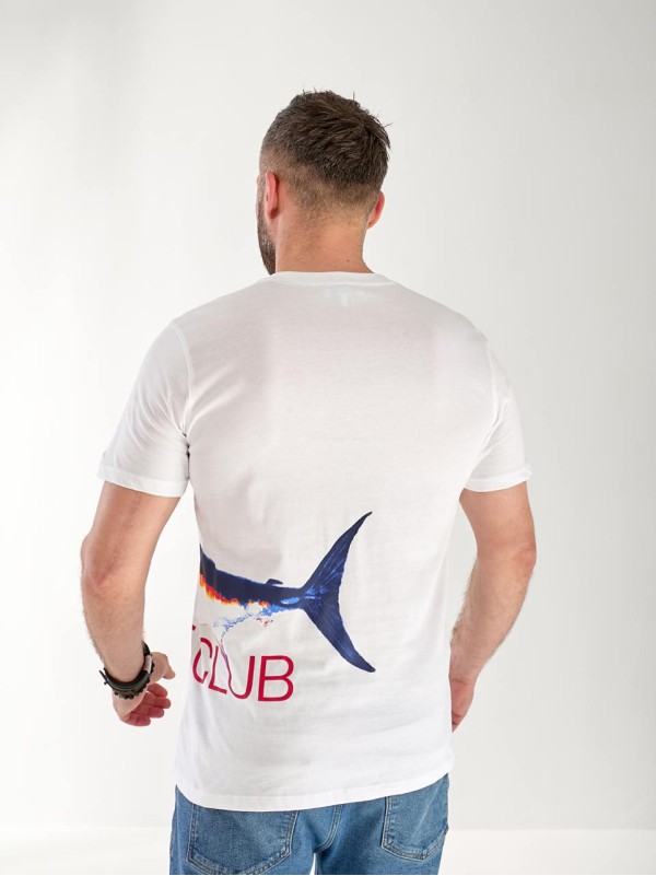 Чоловіча футболка з малюнком бiлого кольору