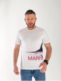 Чоловіча футболка з малюнком бiлого кольору