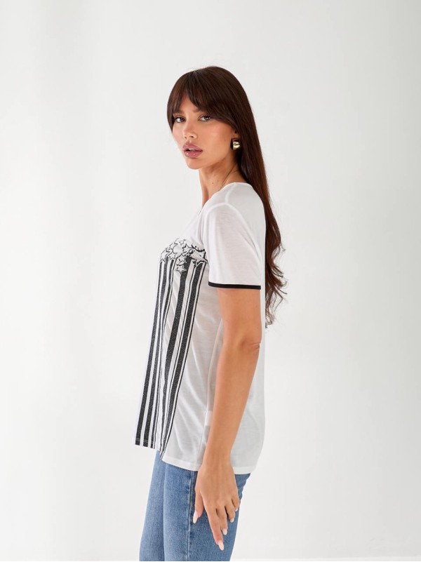 Жіноча футболка з малюнком бiлого кольору