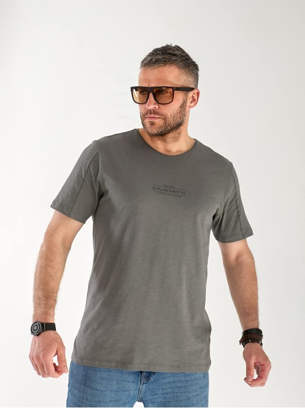 Футболка чоловіча графітового кольору