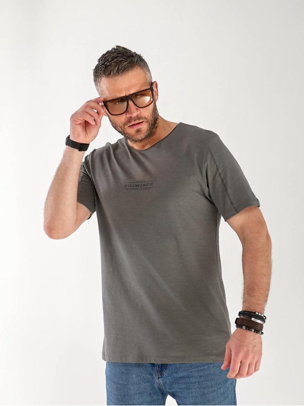 Футболка чоловіча графітового кольору