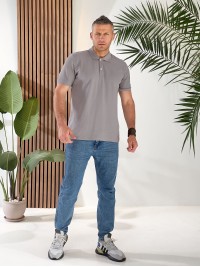 Чоловіча футболка-поло сiрого кольору