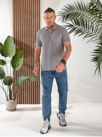 Чоловіча футболка-поло сiрого кольору